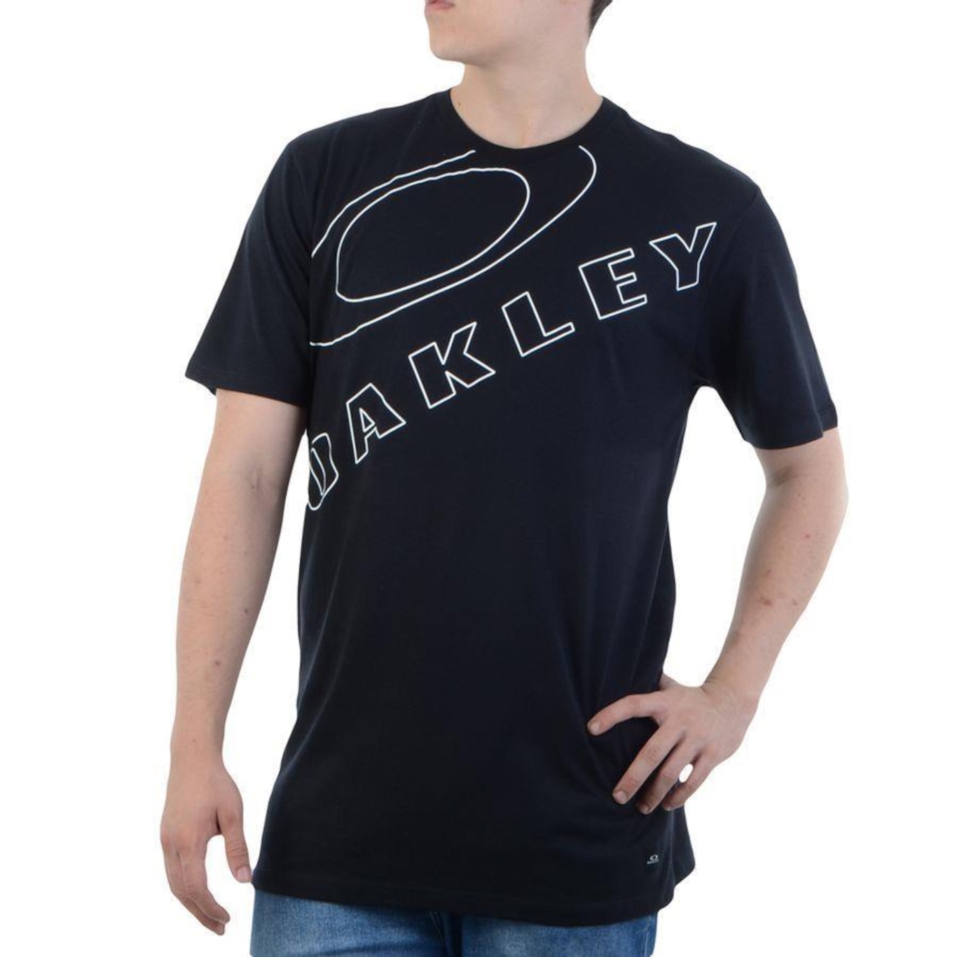 Preços baixos em Camisetas Oakley Preto para Homens