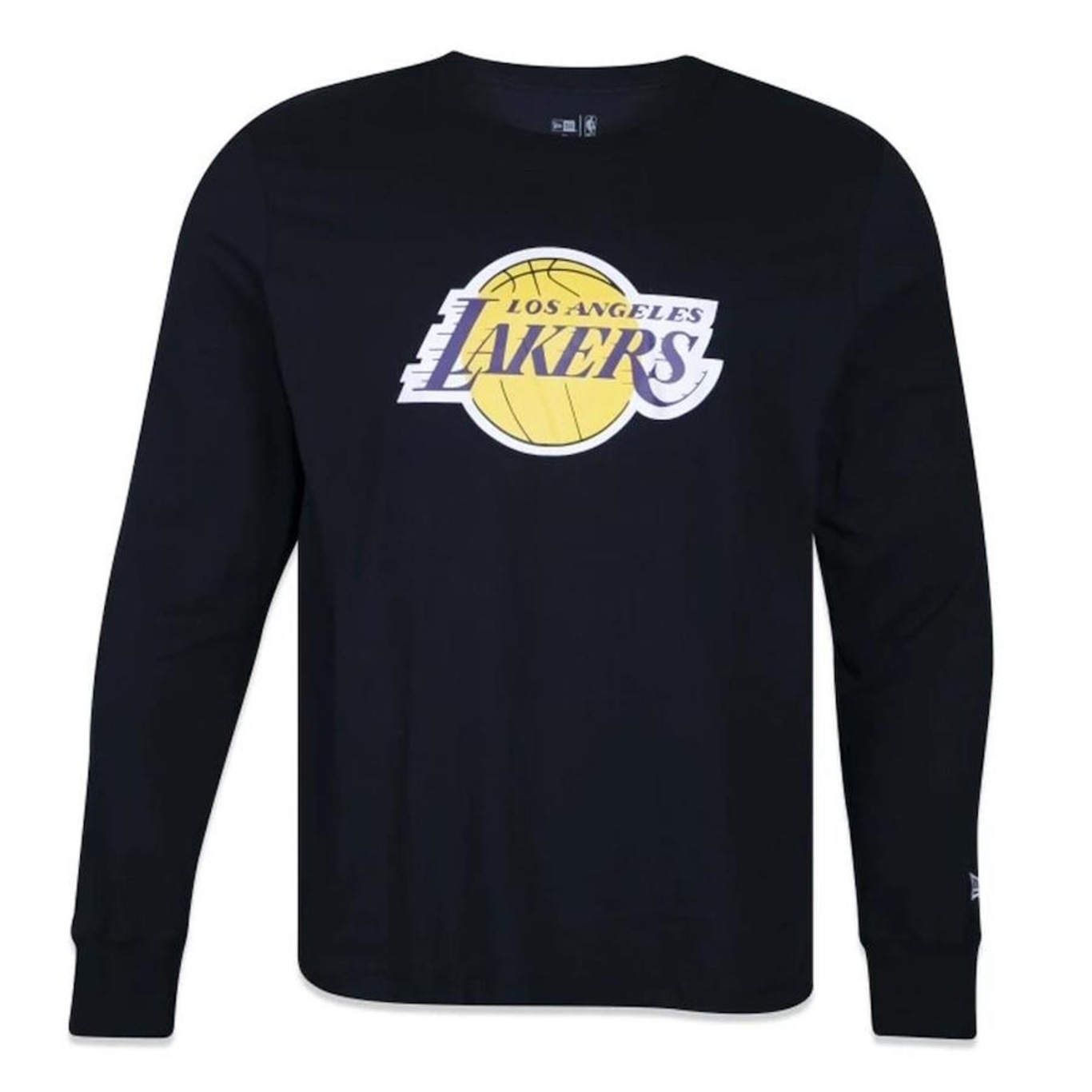 Camiseta New Era Los Angeles Lakers Core Manga Longa - Masculino - Foto 2