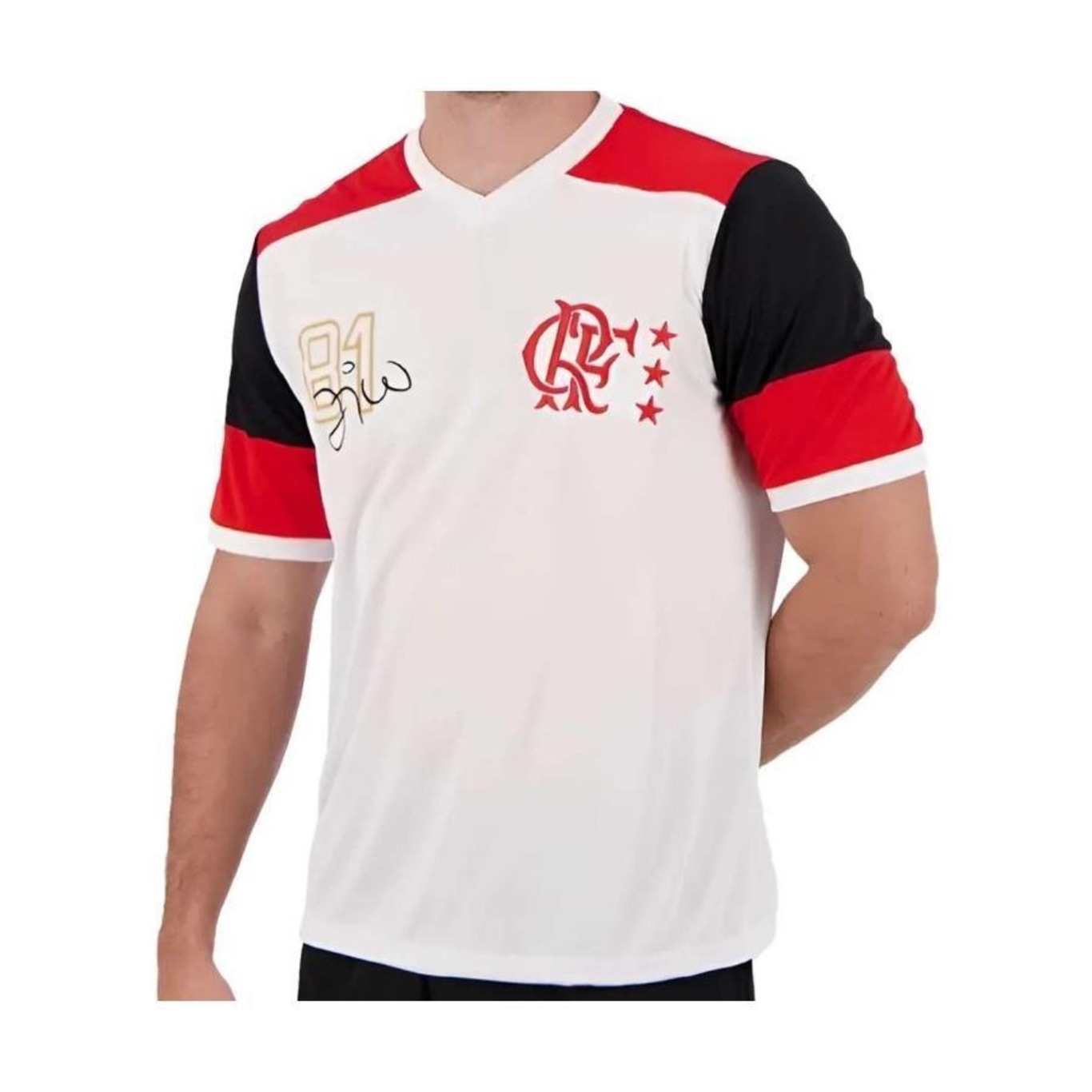 Camiseta do Flamengo Zico Retrô - Masculina - Foto 3