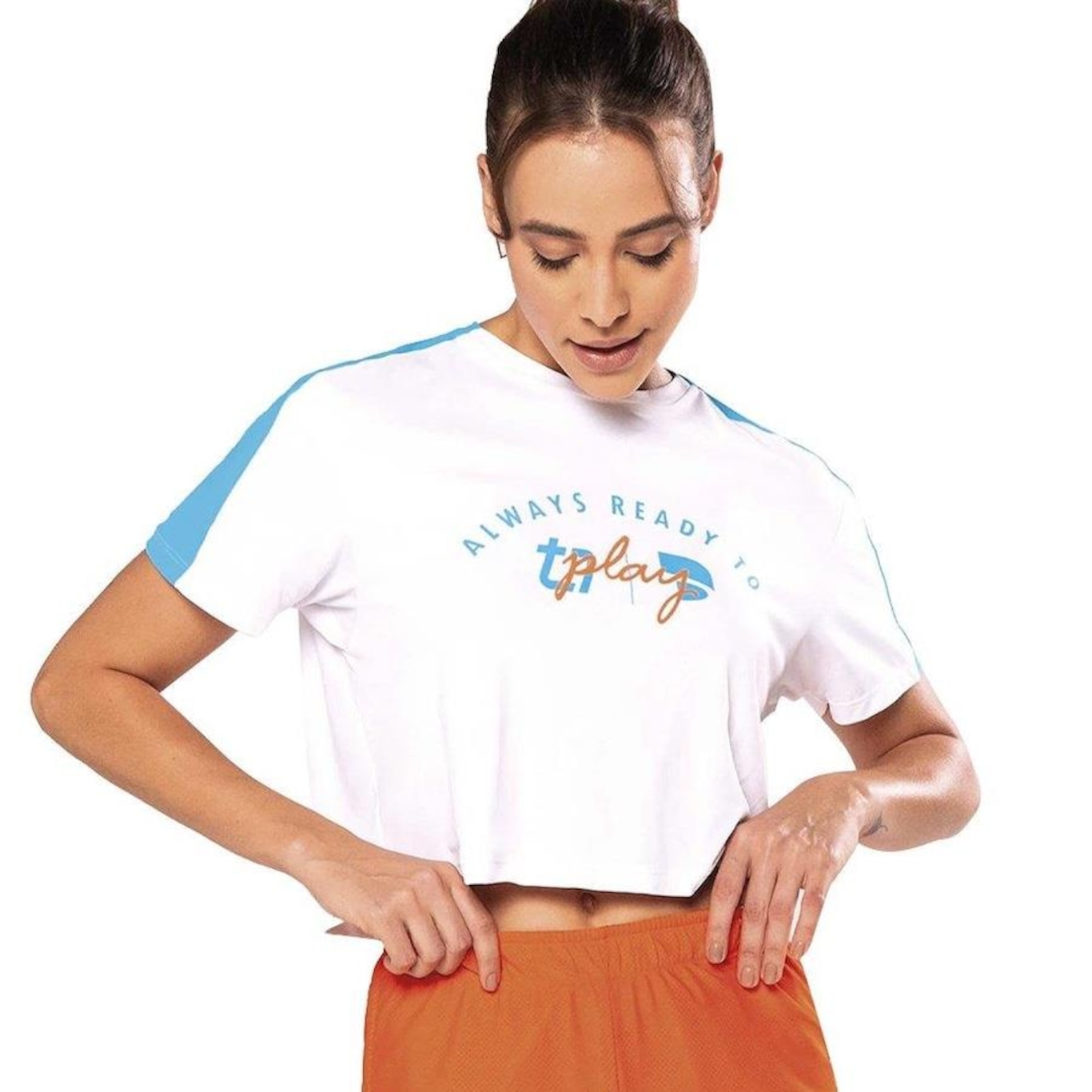 Blusa Cropped Alto Giro Ready To Play - Feminina - Foto 1