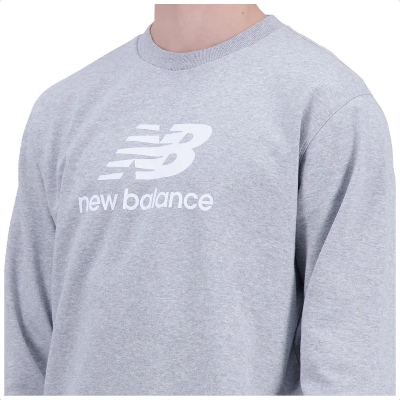 Blusão de Moletom New Balance Essentials Basic - Masculino - Foto 4