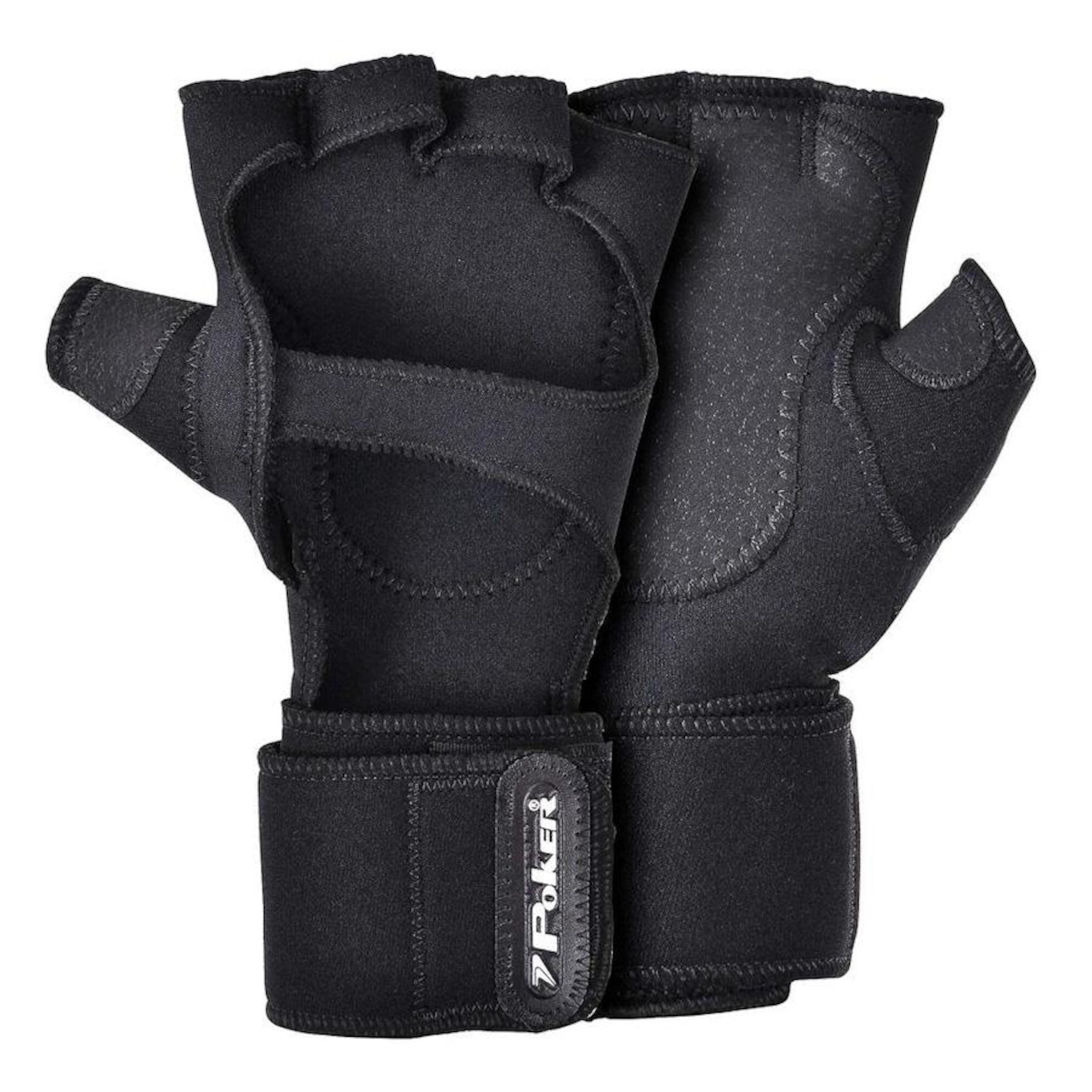 Luvas de Musculação Poker Neoprene com Munhequeira - Adulto - Foto 1