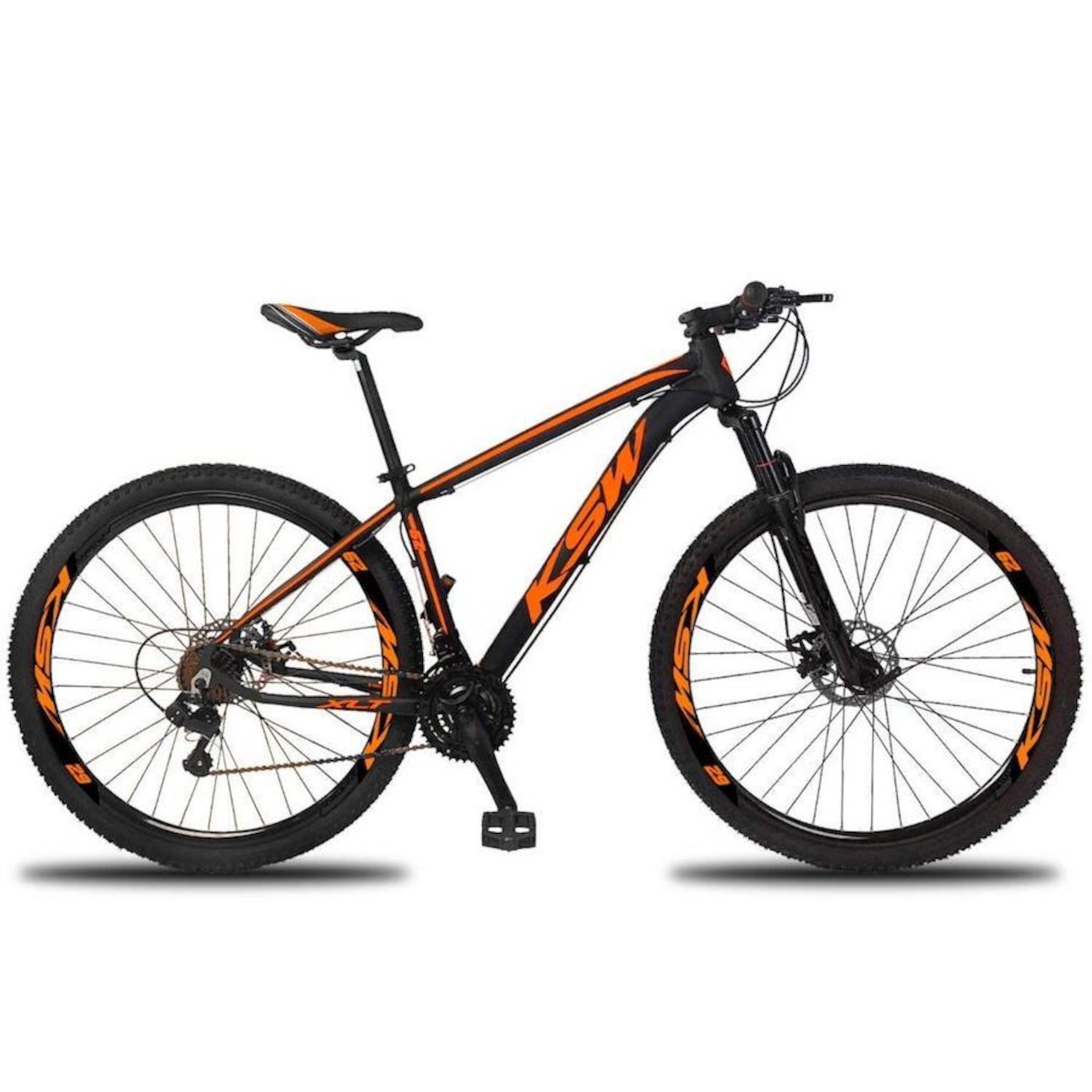 Bicicleta Aro 29 Ksw Xlt - Freio a Disco Alumínio Mtb Suspensão Dianteira - 24 Marchas - Adulto - Foto 4