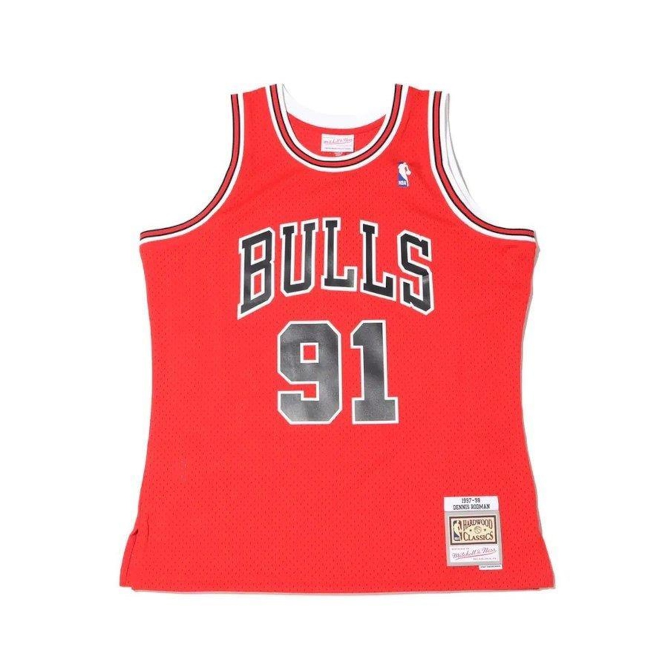 Maillot Chicago Bulls Dennis Rodman 1997-98 - Maillot Vintage Mitchell & Ness Neuf Avec étiquette, Taille L
