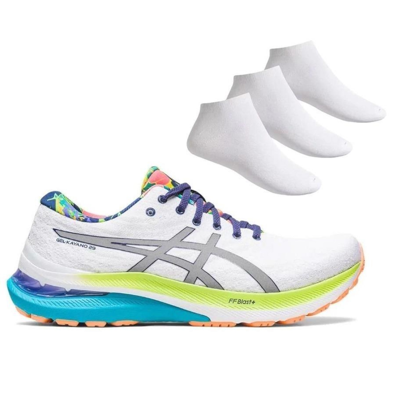 Kit Tênis Asics Gel-Kayano 29 - Masculino + 3 Pares de Meias - Foto 1