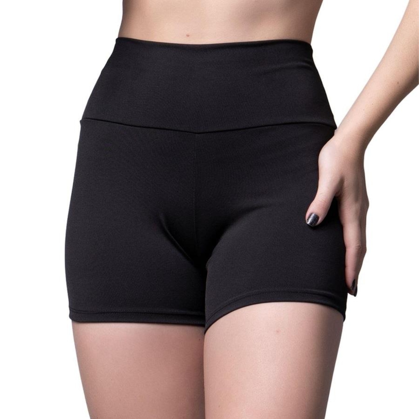 Shorts Vekyo Fitness Suplex Liso Academia - Feminino - Foto 1