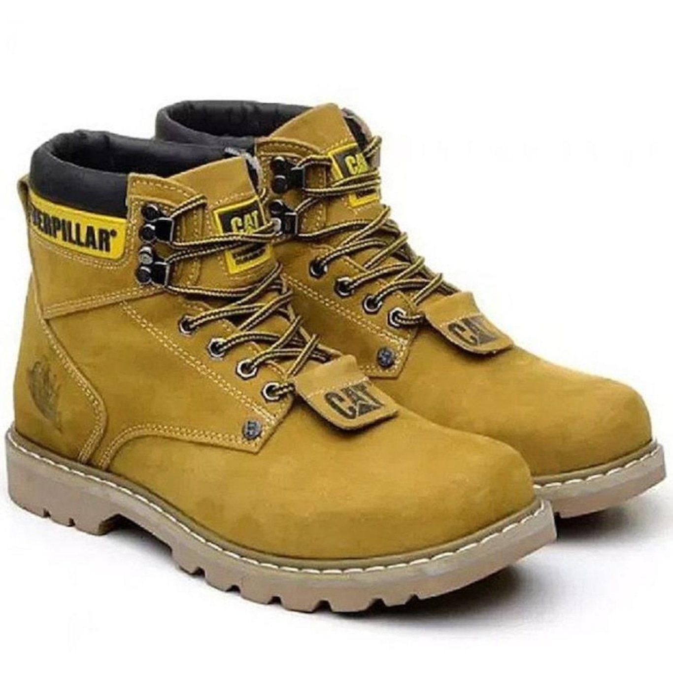 Bota caterpillar marrom com protetor best sale de pedal