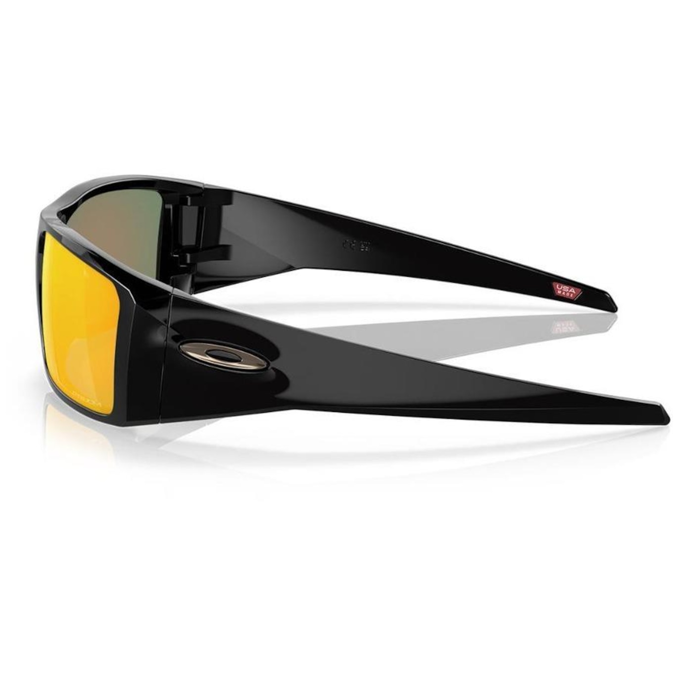 Óculos de Sol Oakley Unissex Heliostat Polished Black Prizm Ruby - Foto 4