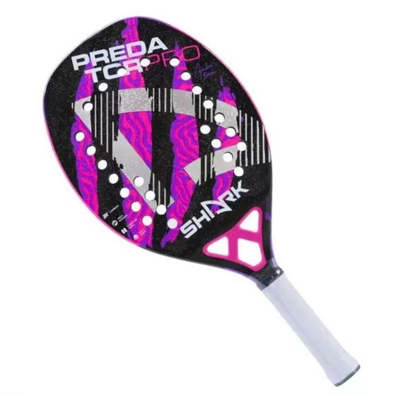 Raquete Beach Tennis Shark Predator 20mm - 2023 - Foto 1