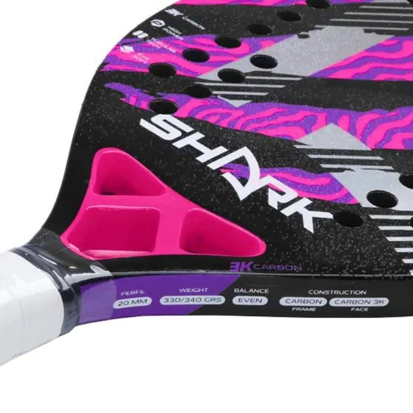 Raquete Beach Tennis Shark Predator 20mm - 2023 - Foto 3