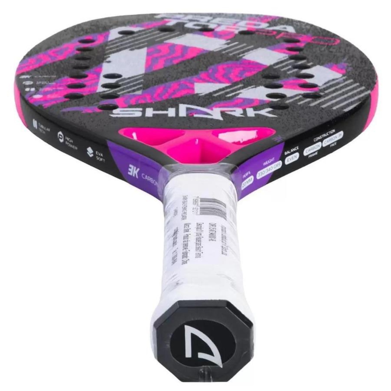 Raquete Beach Tennis Shark Predator 20mm - 2023 - Foto 5