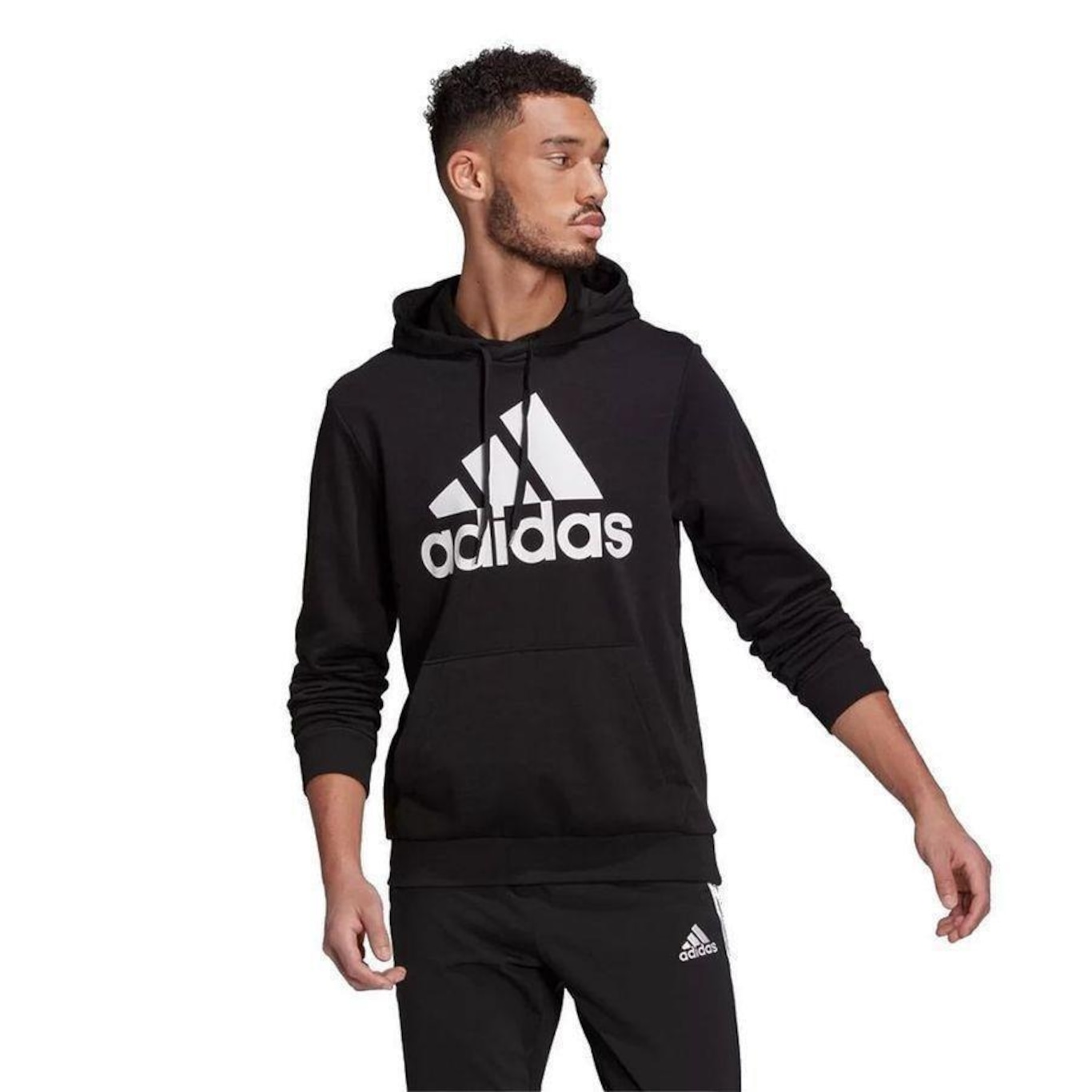 Blusão de Moletom com Capuz adidas Essentials Big Logo - Masculino - Foto 2