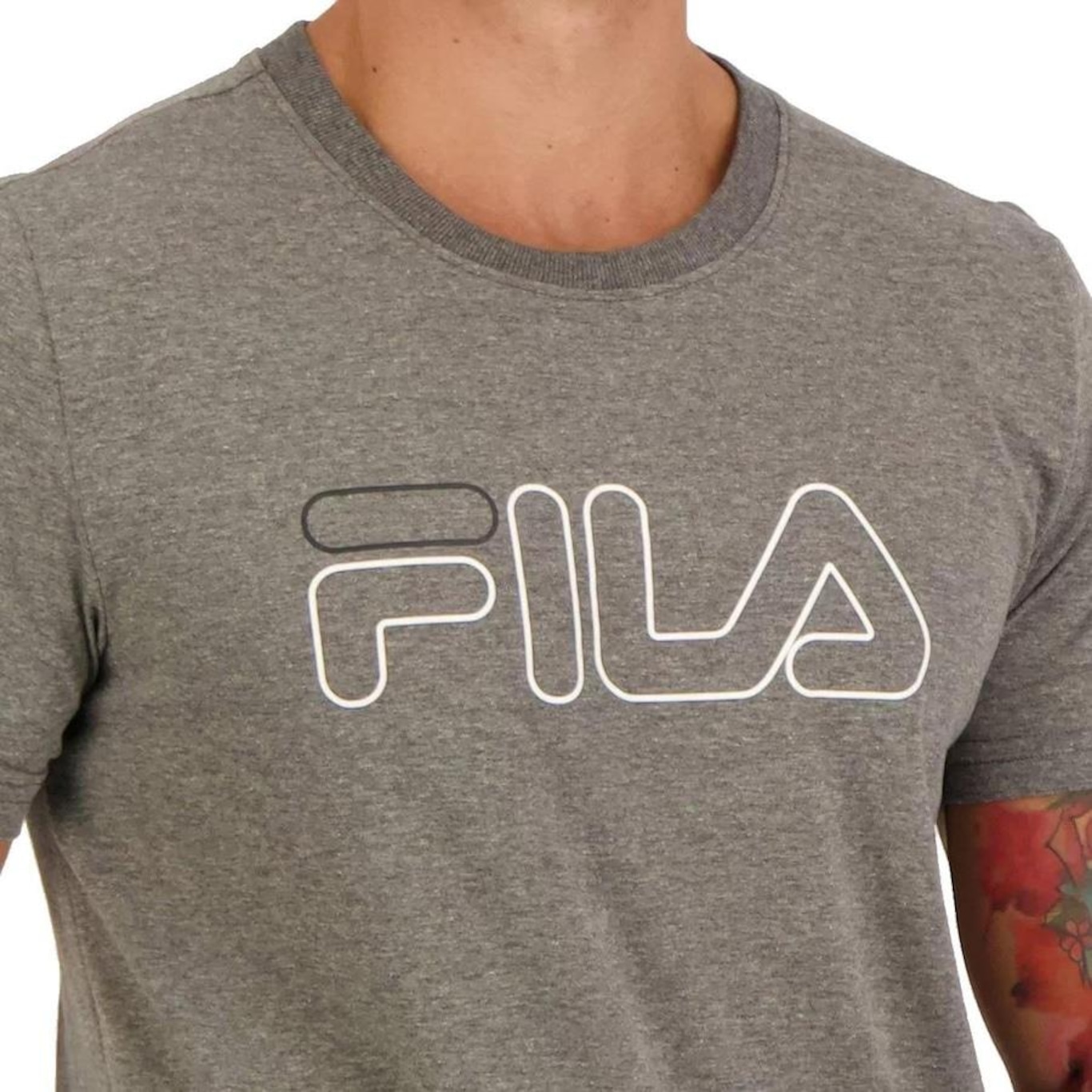 Camiseta Fila Letter Outline - Masculina - Foto 5