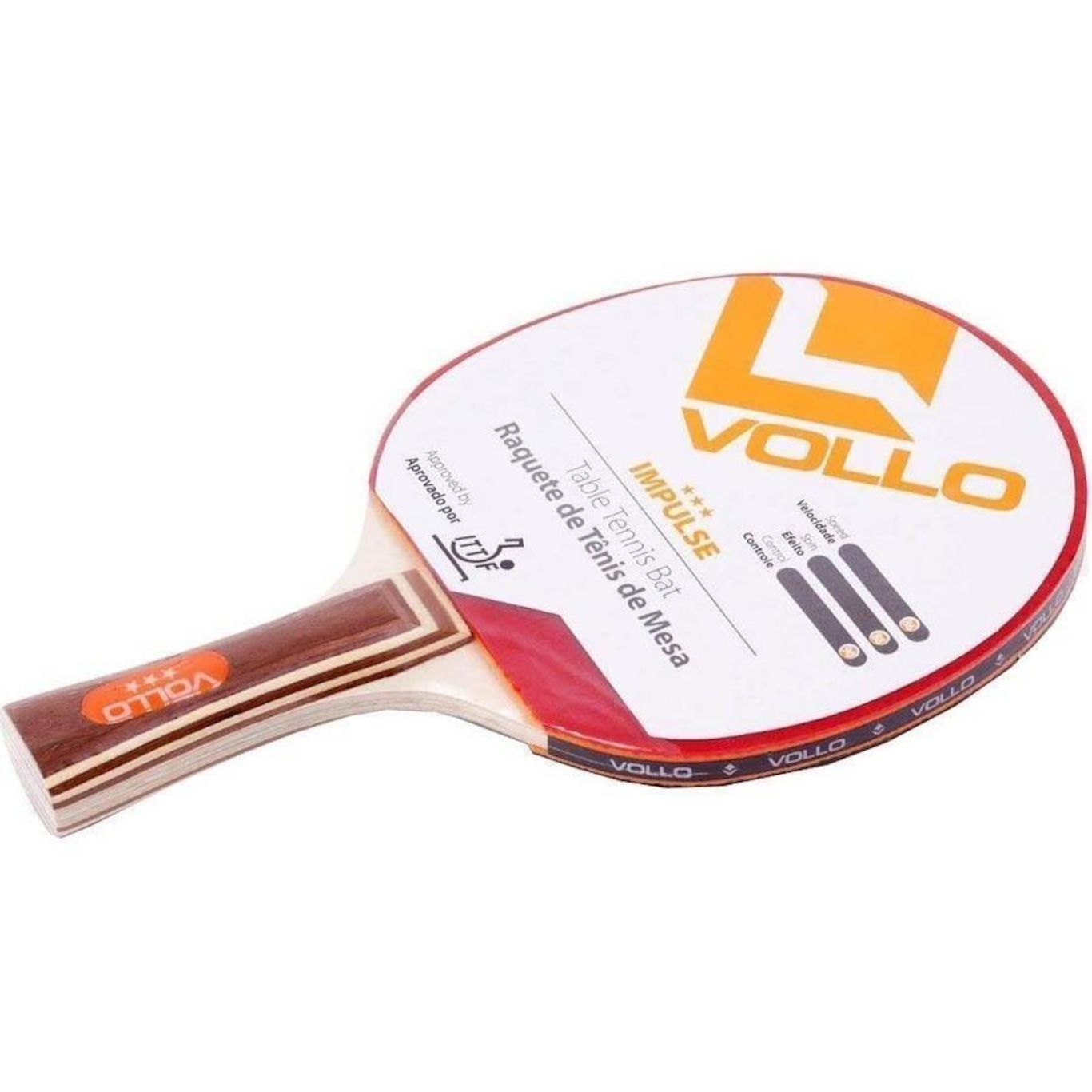 Raquete de Ping Pong Vollo TM Impulse ITTF - Foto 1