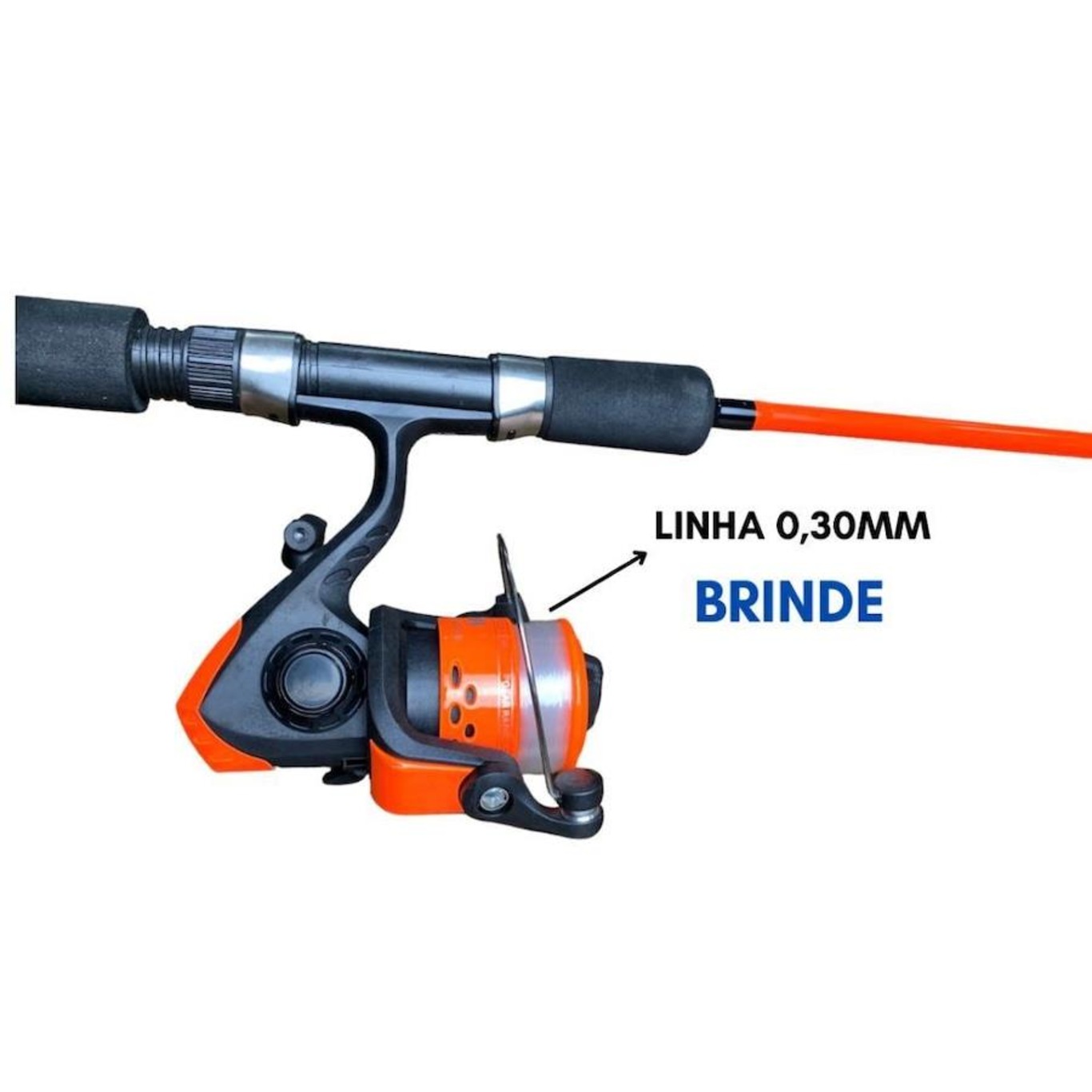 Kit de Pesca Petlazer: Vara 17Lb 2P - 1,50M + Molinete Sabre Linha 0,30 em  Promoção