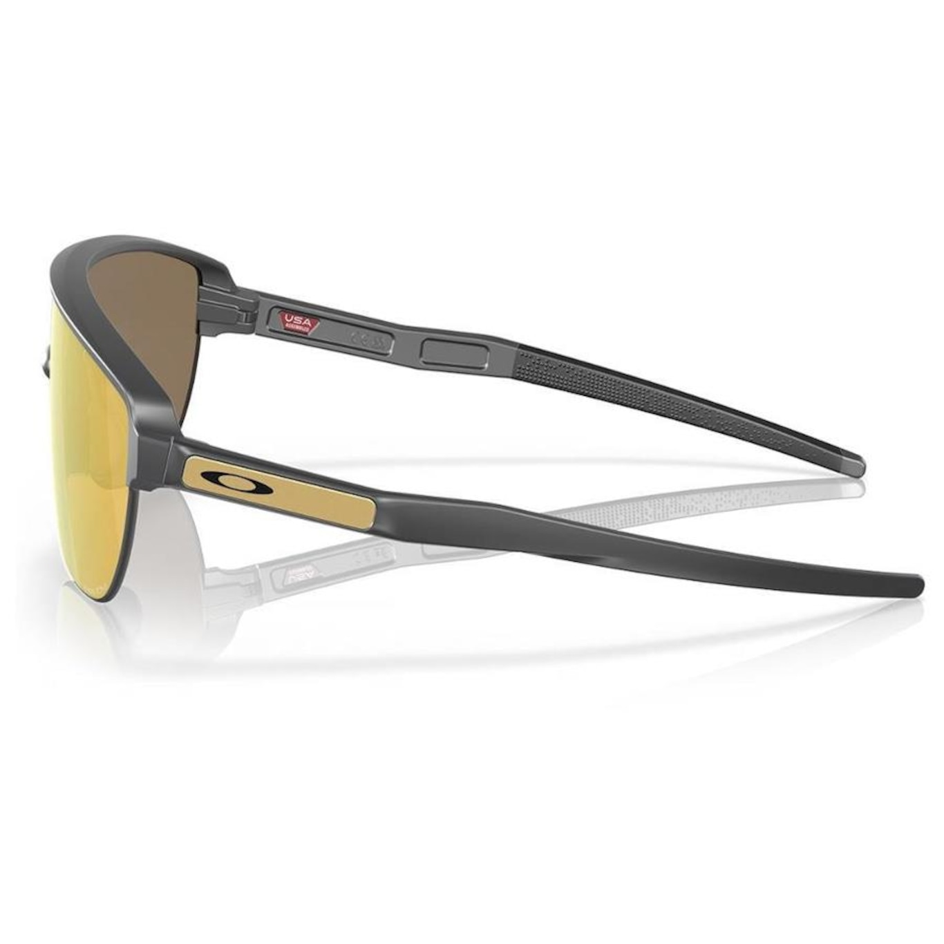 Óculos de Sol Unissex Oakley Corridor Matte Carbon Prizm 24K - Foto 4