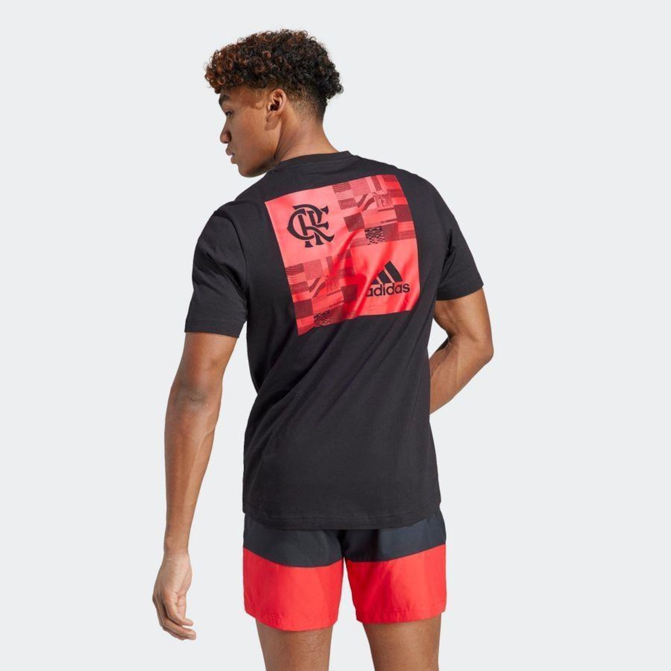 Camiseta Estampada CR Flamengo - Cinza adidas