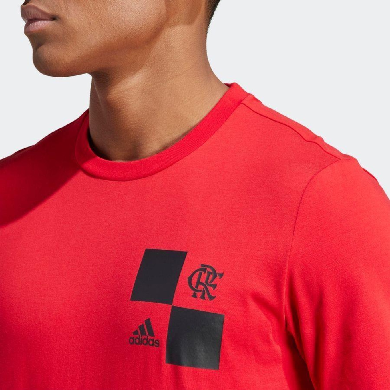 Camiseta Estampada CR Flamengo - Cinza adidas