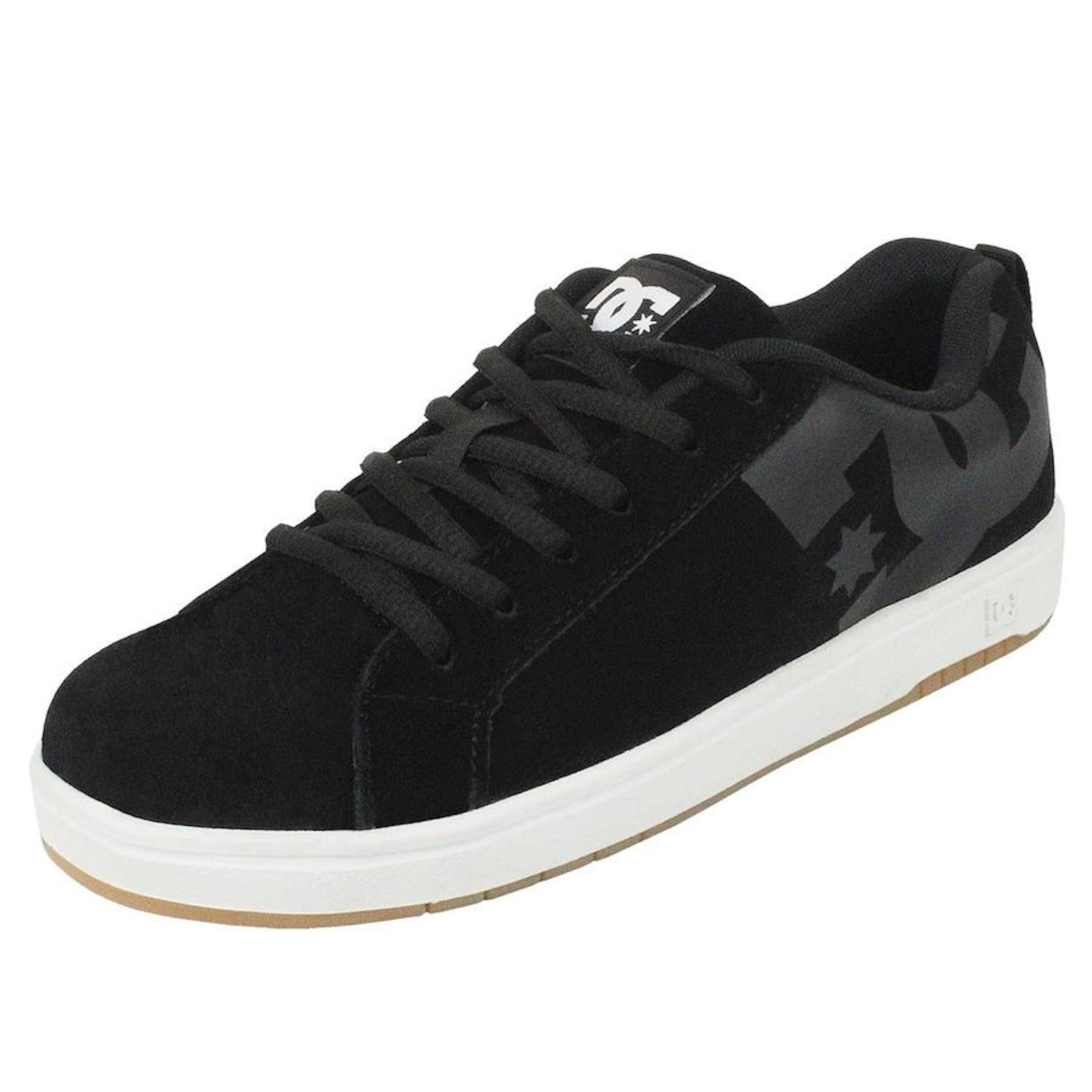 Tênis DC Shoes Court Graffik Le Natural Black White - Masculino - Foto 4