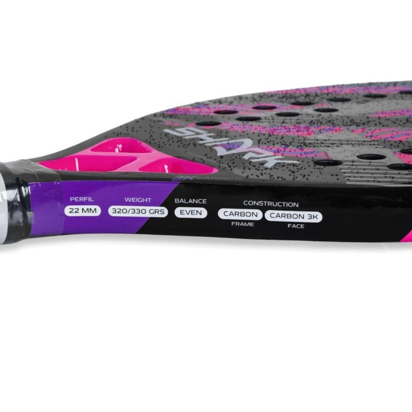 Raquete de Beach Tennis Shark Predator 22mm - Foto 6