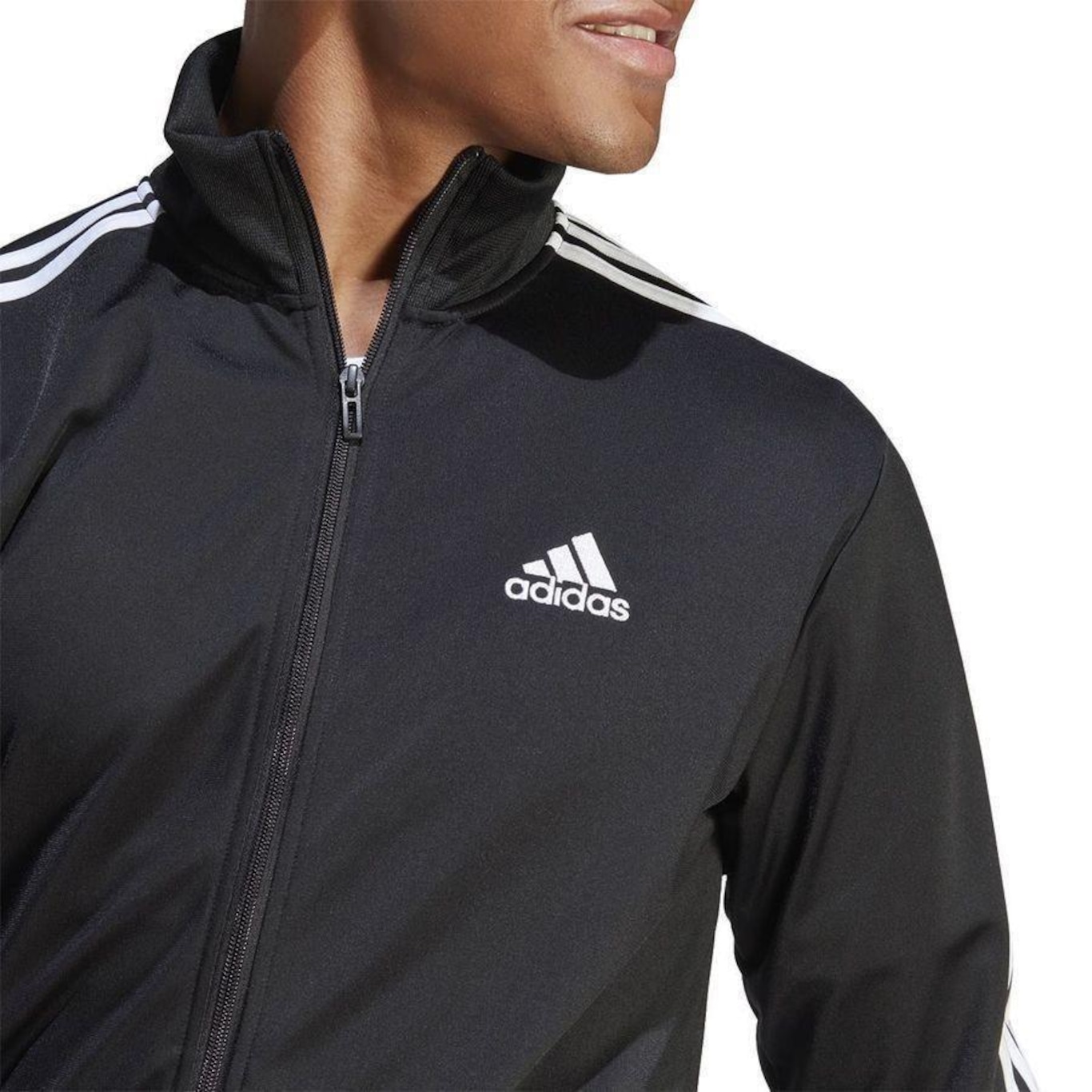 Agasalho adidas Basic 3 Stripes - Masculino - Foto 6