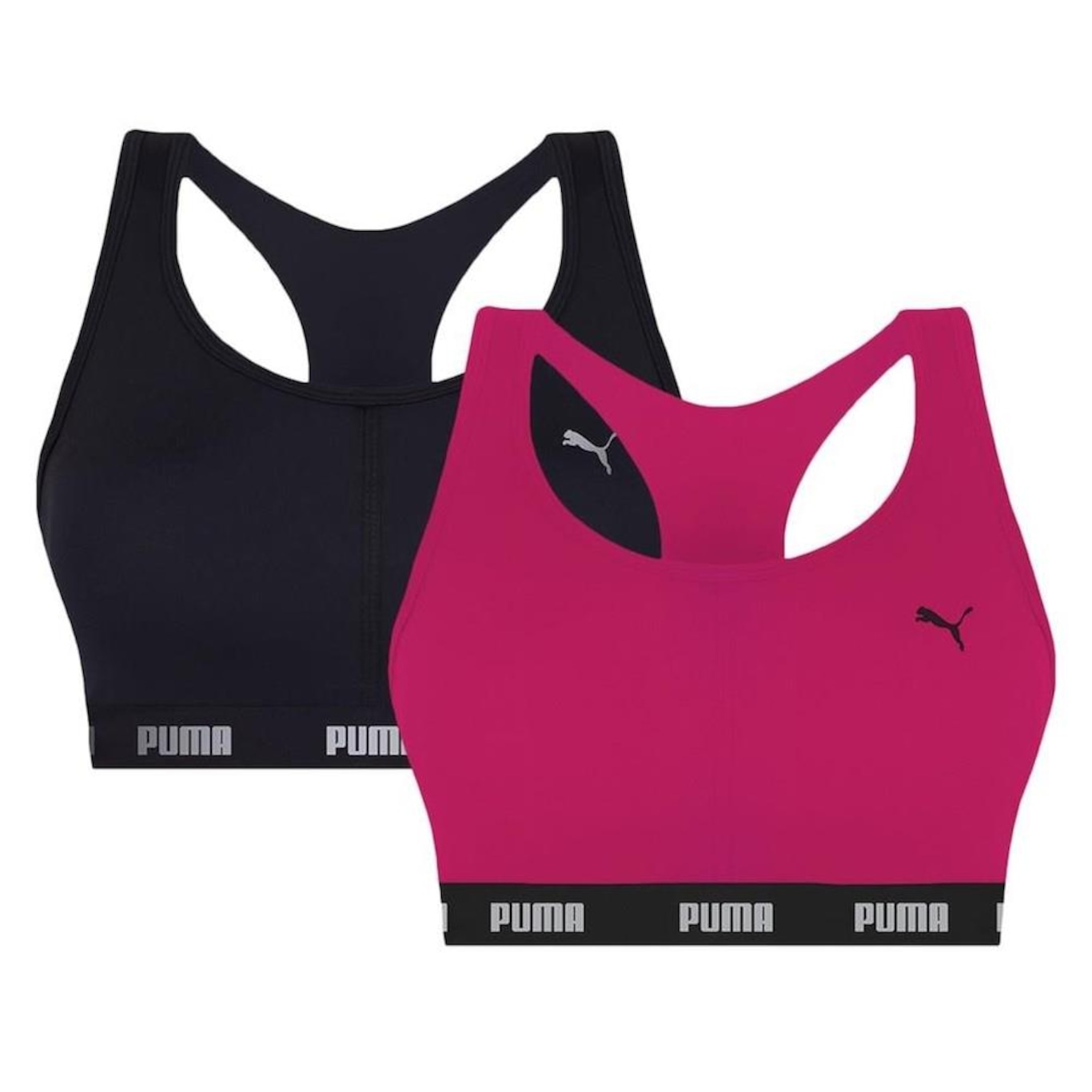 Kit Top Fitness Puma Nadador com Bojo - Feminino - 2 unidades - Foto 1