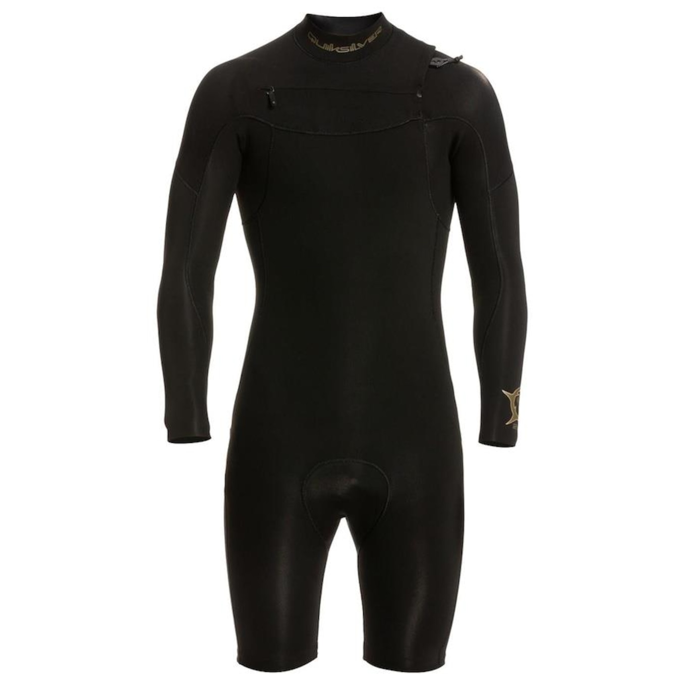 Long John Quiksilver 2/2 Everyday Sessions Manga Longa Chest Zip Black - Masculino - Foto 1