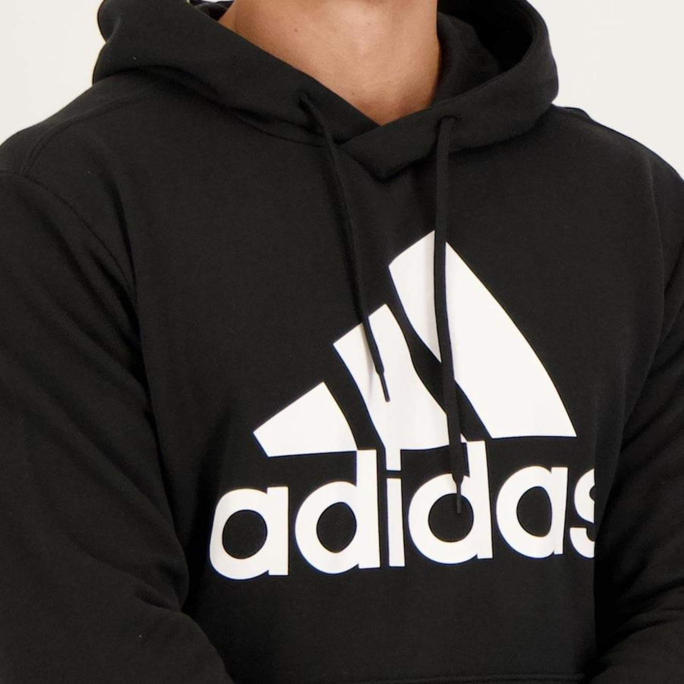 Blusão de Moletom com Capuz adidas Logo Hoodie - Masculino - Foto 4