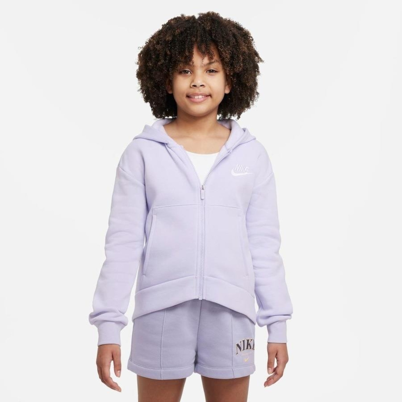 Jaqueta com Capuz Fleece Nike Sportswear Club Older Kids - Infantil - Foto 1