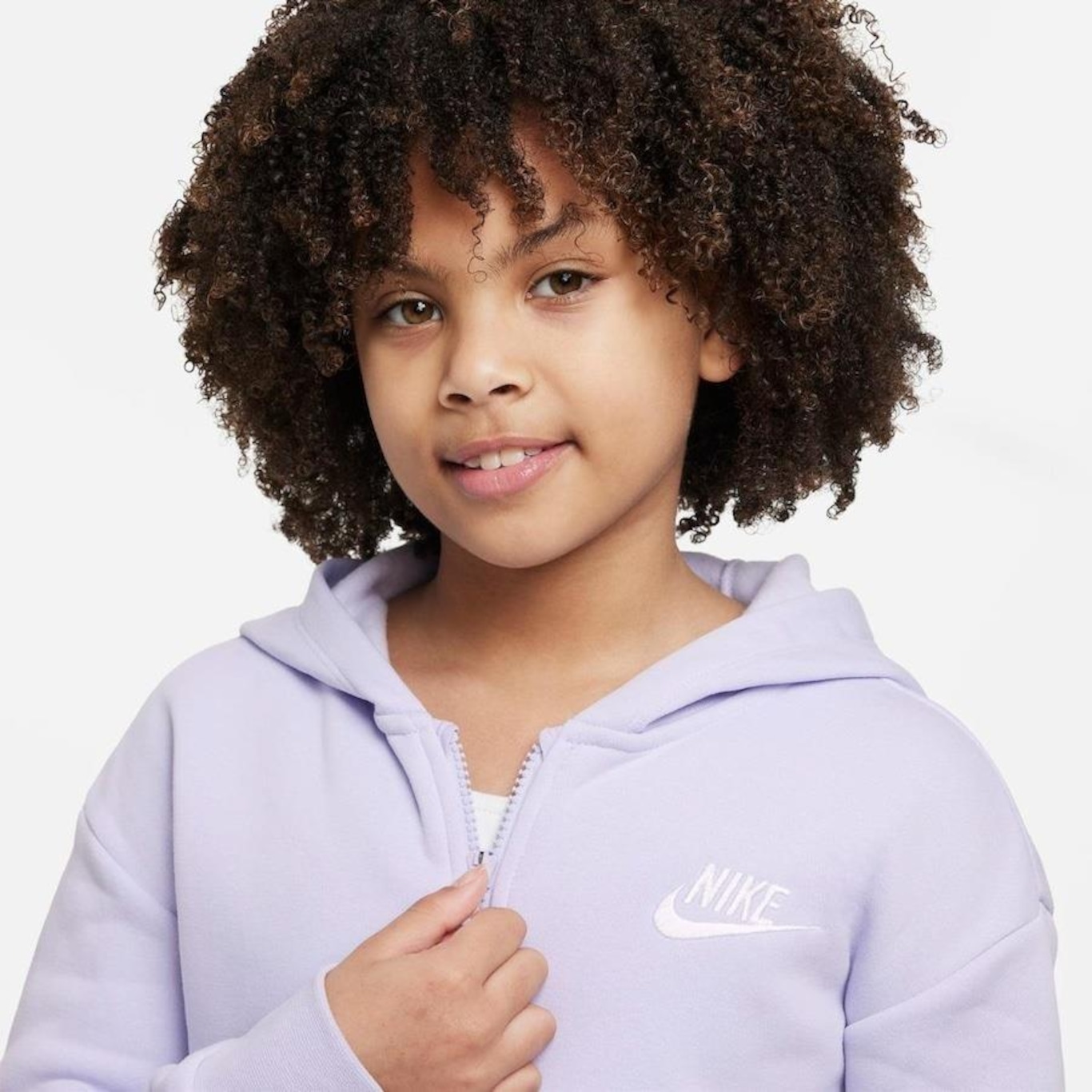 Jaqueta com Capuz Fleece Nike Sportswear Club Older Kids - Infantil - Foto 3