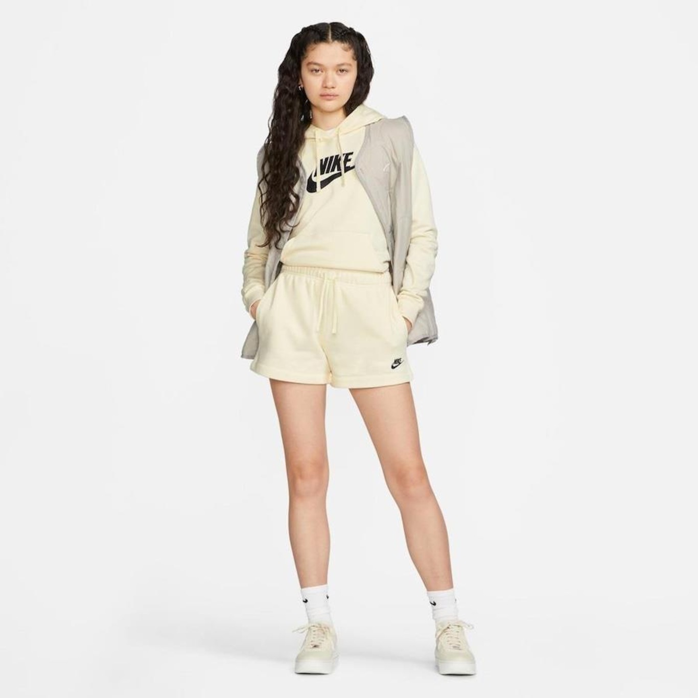 Shorts Nike Sportswear Club Fleece - Feminino - Foto 5