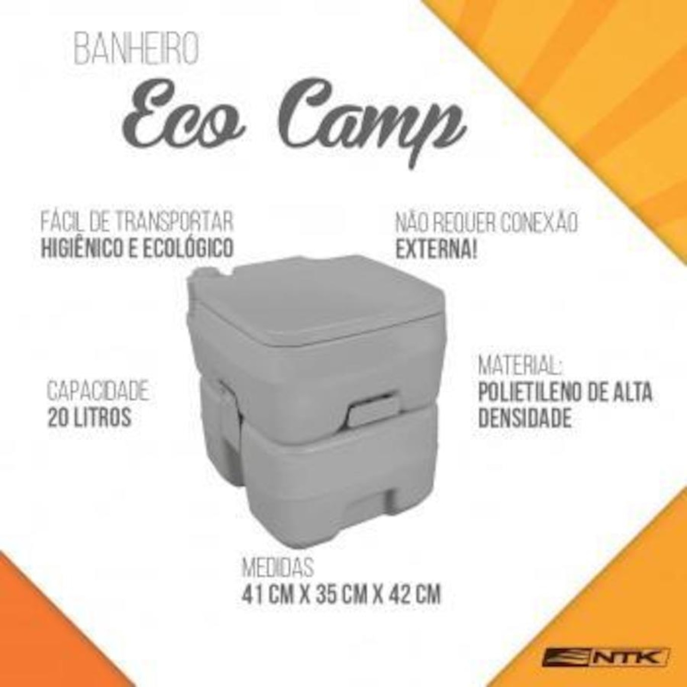 Vaso Sanitário Nautika Portátil Ecocamp - 20 Litros - Foto 4