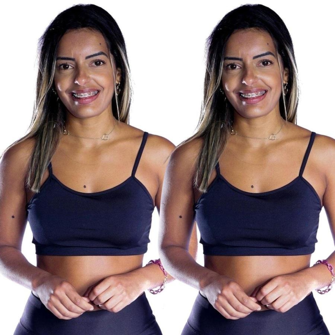 Kit Top Fitness Belmento Alcinha com Bojo Fitness Academia Esporte Lazer - 2 Unidades - Feminino - Foto 1