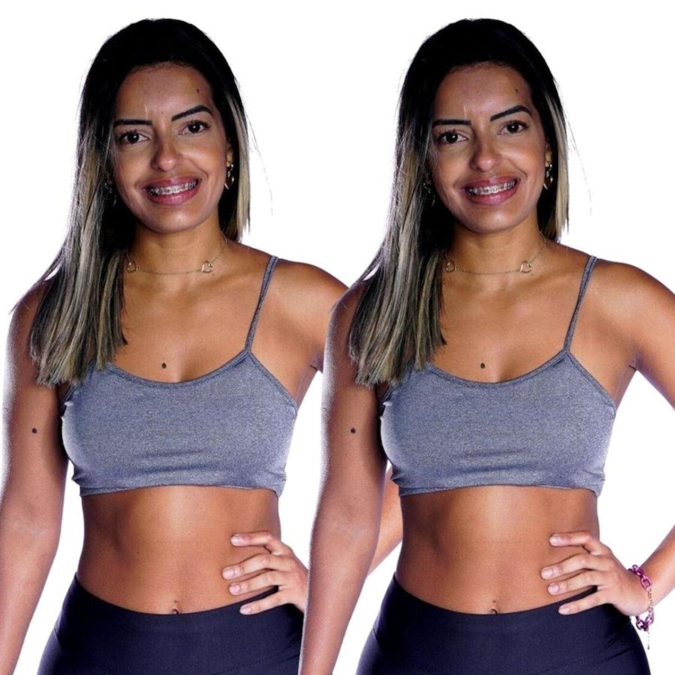 Kit Top Fitness Belmento Alcinha com Bojo Fitness Academia Esporte Lazer - 2 Unidades - Feminino - Foto 1