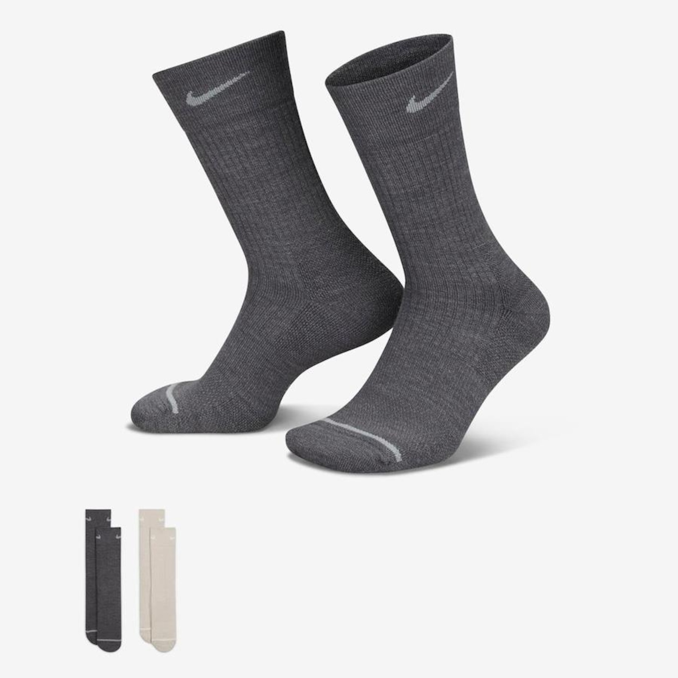 Kit de Meias Cano Alto Nike Everyday Essentials - 2 pares - Adulto - Foto 1