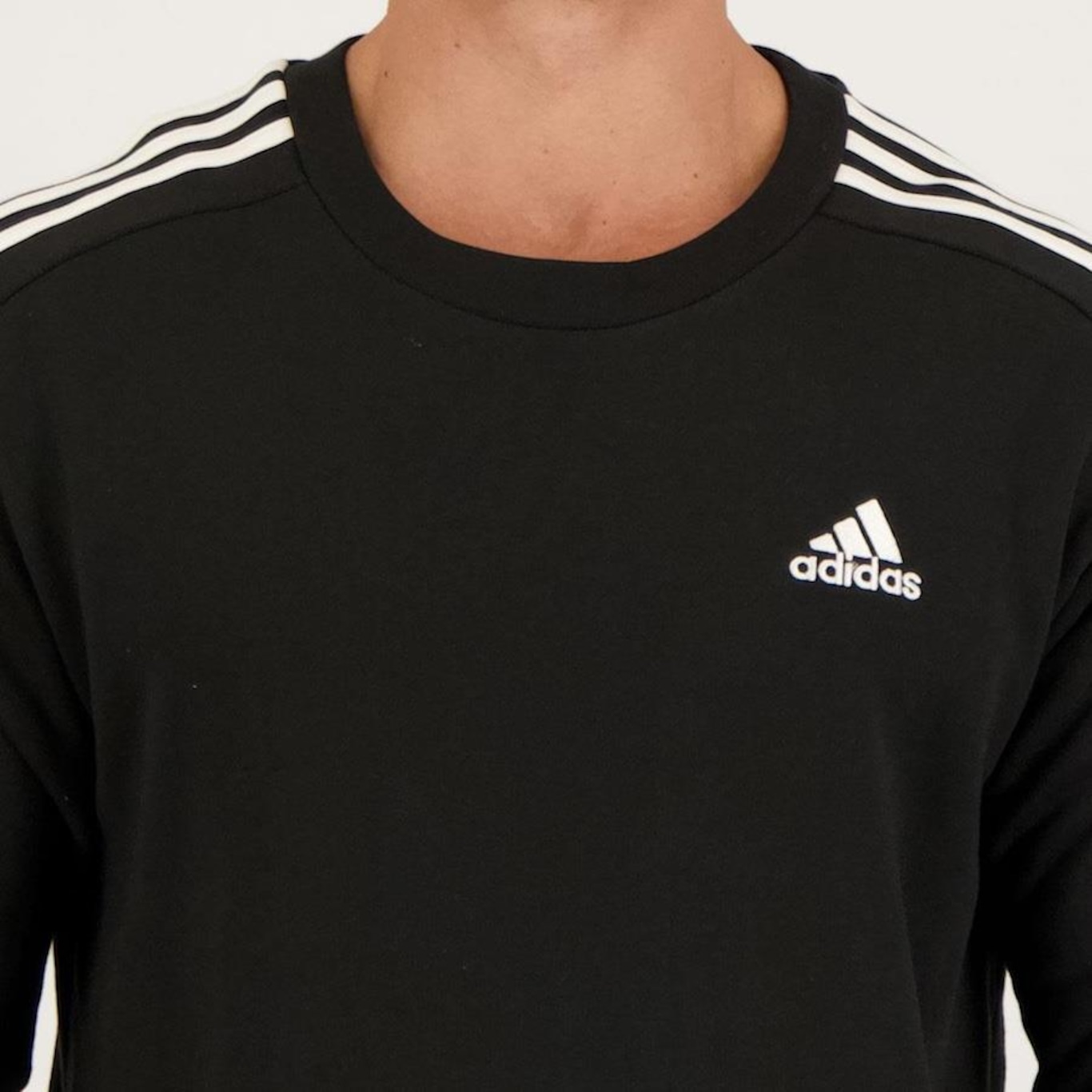 Blusão de Moletom adidas 3 Listras - Masculino - Foto 4