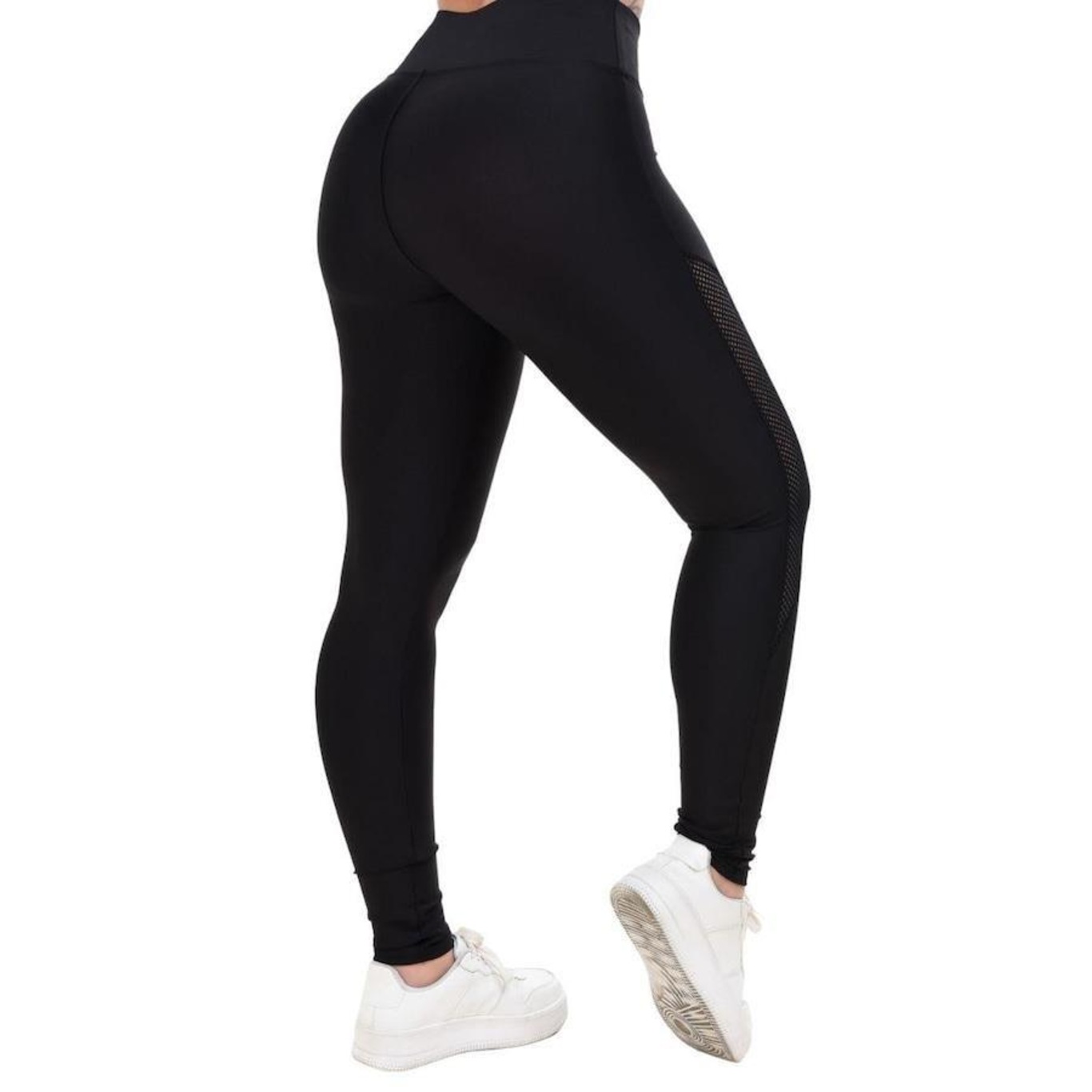 Calça Arrastão Legging Belmento Detalhe Rede Academia Fitness Suplex - Feminina - 2 Unidades - Foto 2