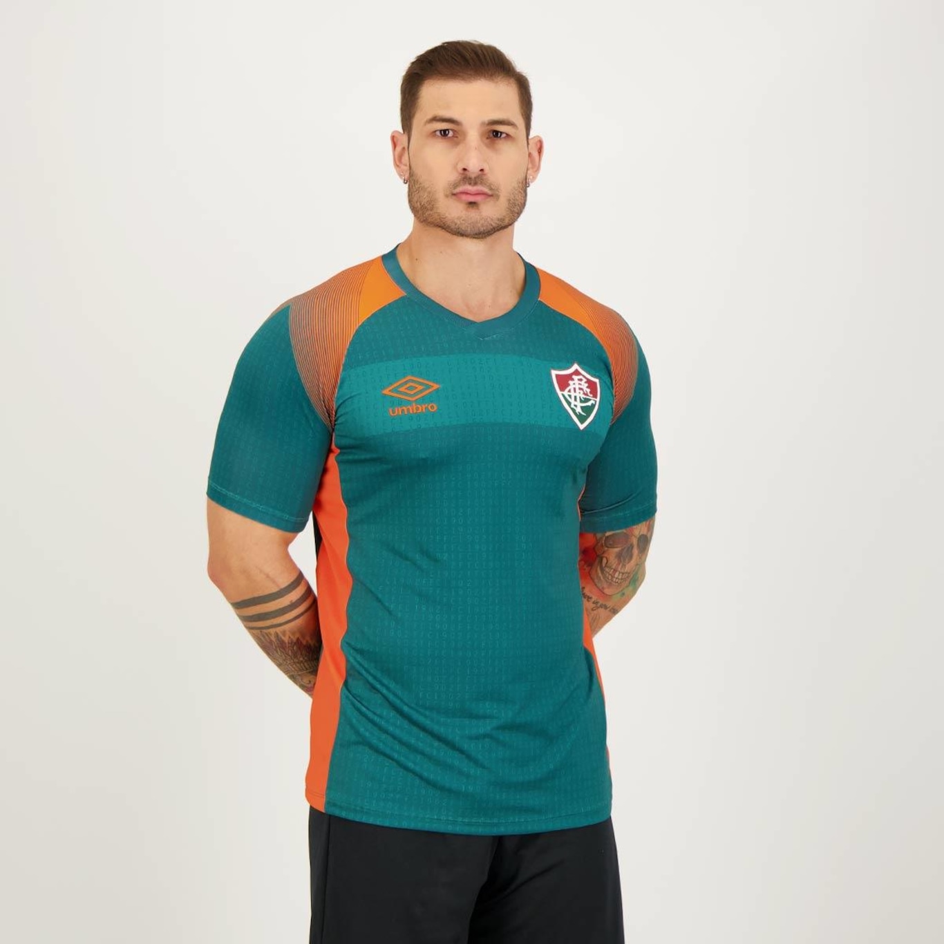 Camisa do Fluminense Aquecimento 2023 Umbro - Masculina - Foto 2