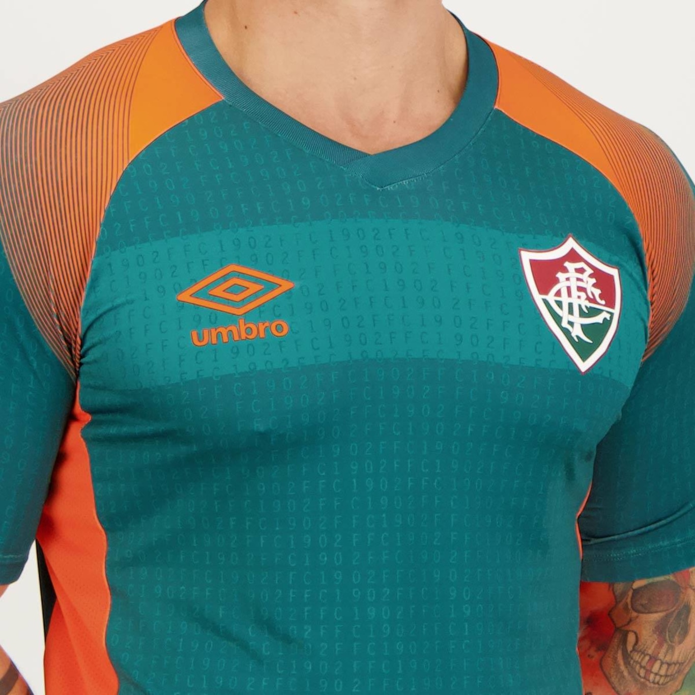 Camisa do Fluminense Aquecimento 2023 Umbro - Masculina - Foto 4