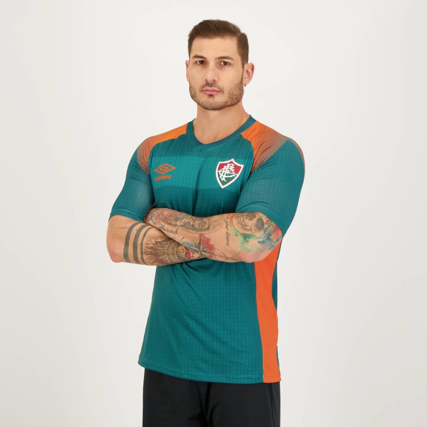 Camisa do Fluminense Aquecimento 2023 Umbro - Masculina - Foto 5