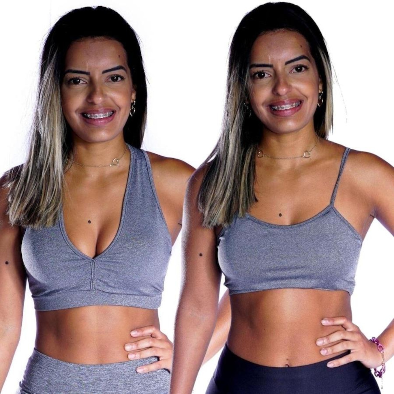 Kit de Top Nadador com Bojo Suplex Alcinha Fitness - 2 unidades - Feminino - Foto 1