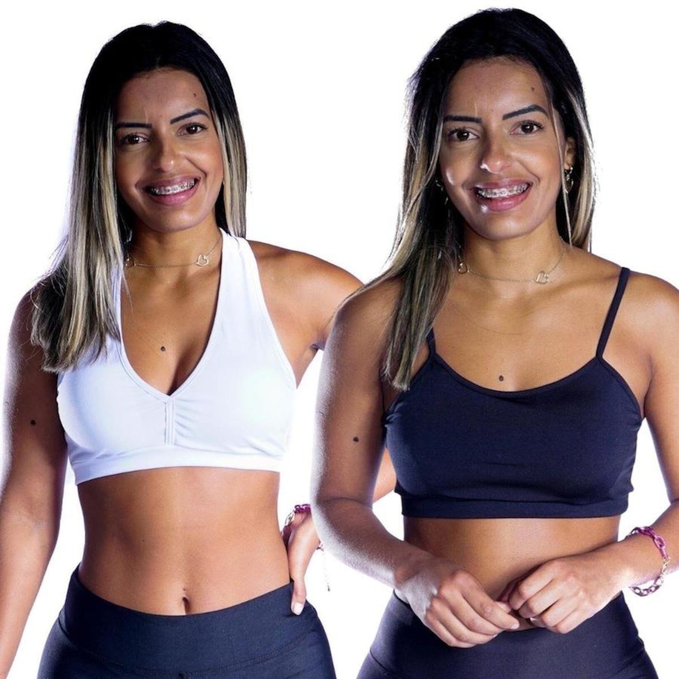 Kit de Top Nadador com Bojo Suplex Alcinha Fitness - 2 unidades - Feminino - Foto 1