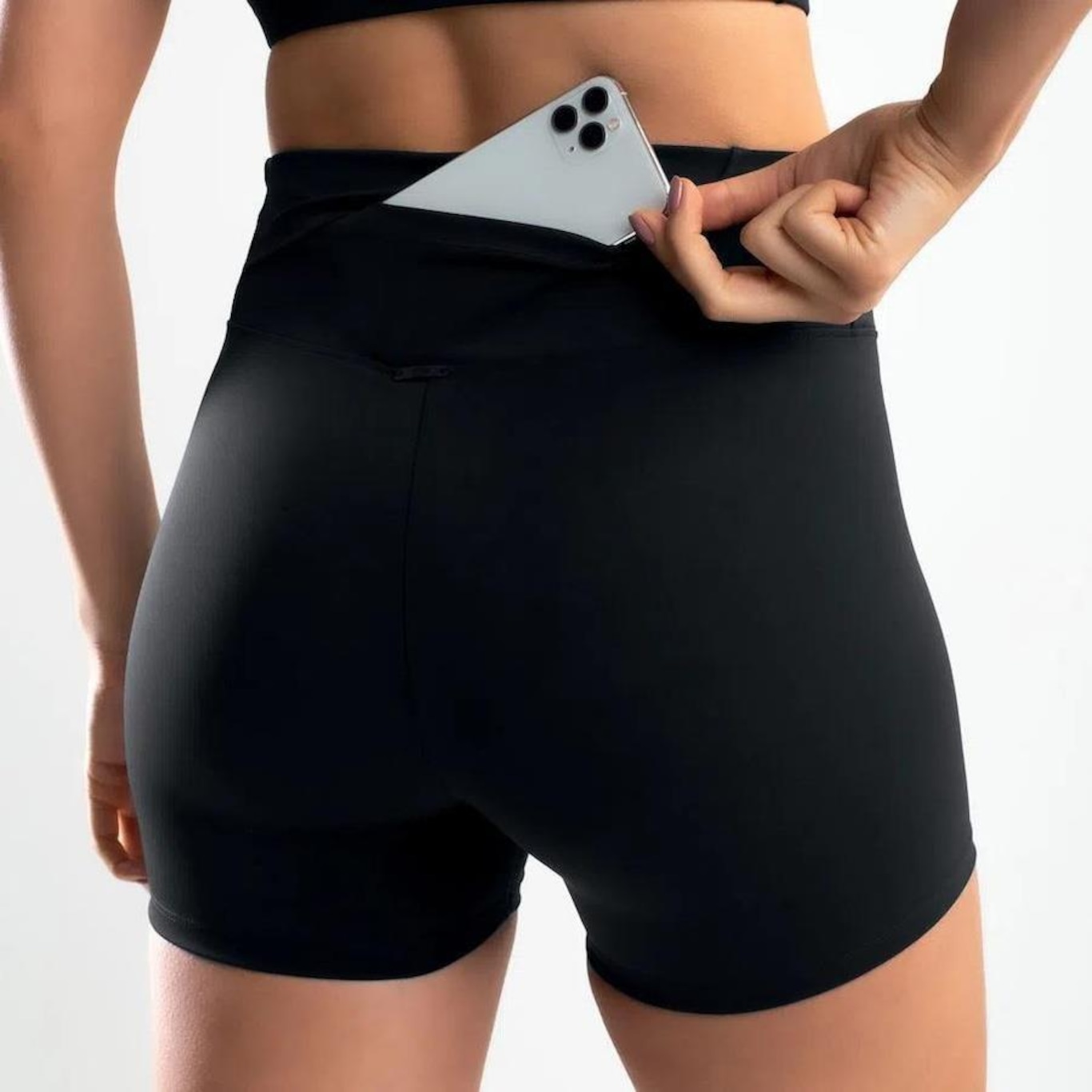 Shorts Fitness She Bolso Cós Elástico - Feminino - Foto 3