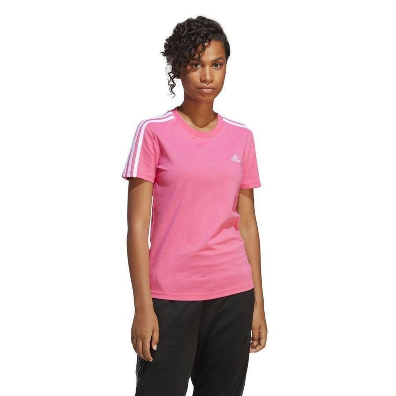 Camiseta adidas 3 Listras IB9453 - Feminina - Foto 2