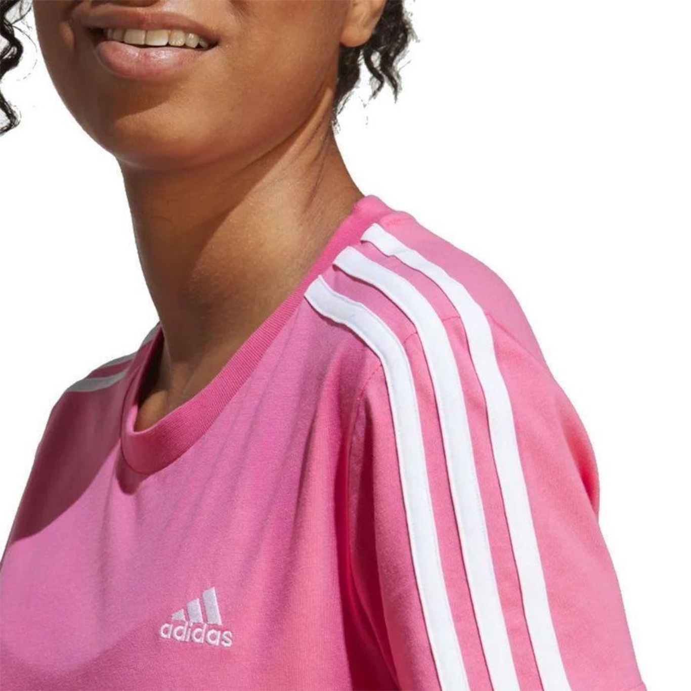 Camiseta adidas 3 Listras IB9453 - Feminina - Foto 5