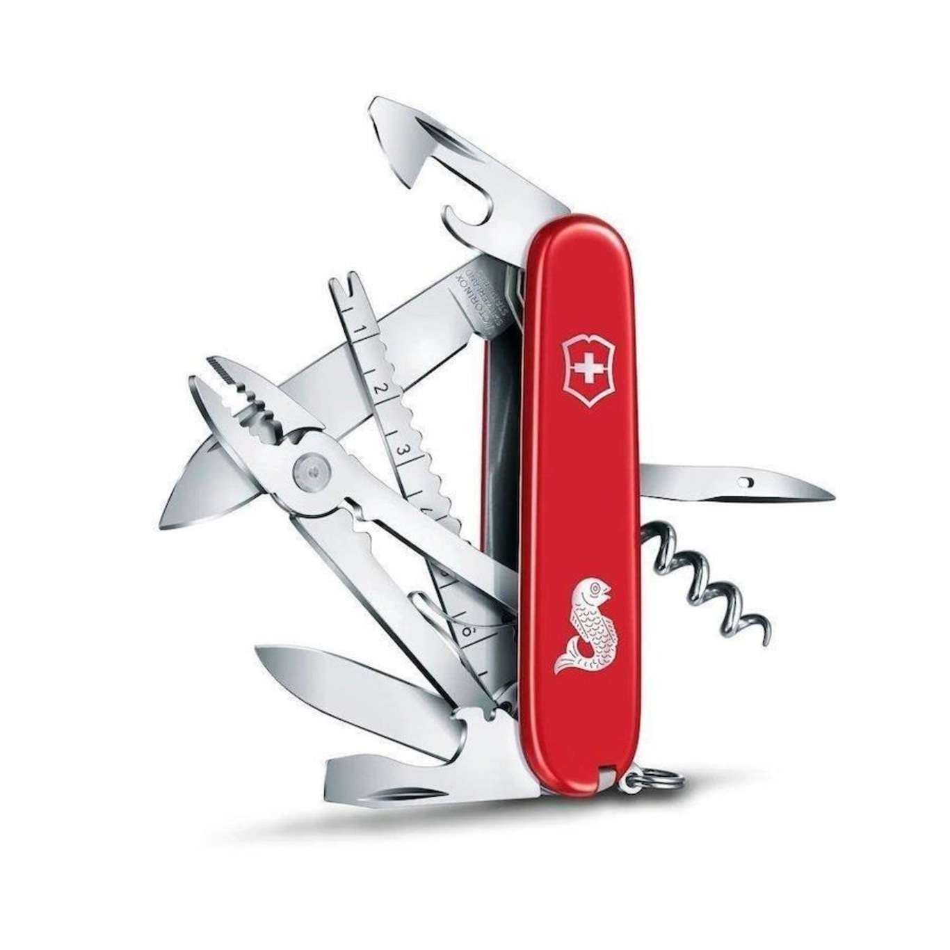 Canivete de Bolso Victorinox Médio Angler Vermelho - Foto 2