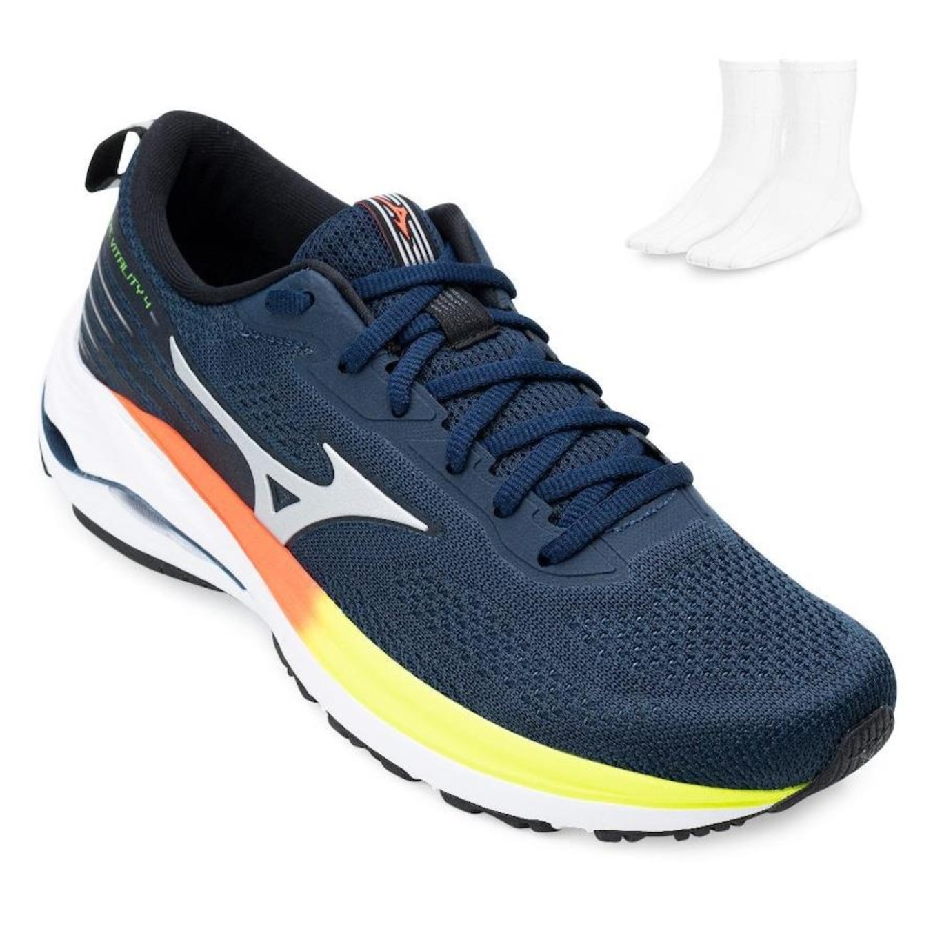 Tênis Mizuno Wave Vitality 4 + Par de Meias MZ22 - Masculino - Foto 1