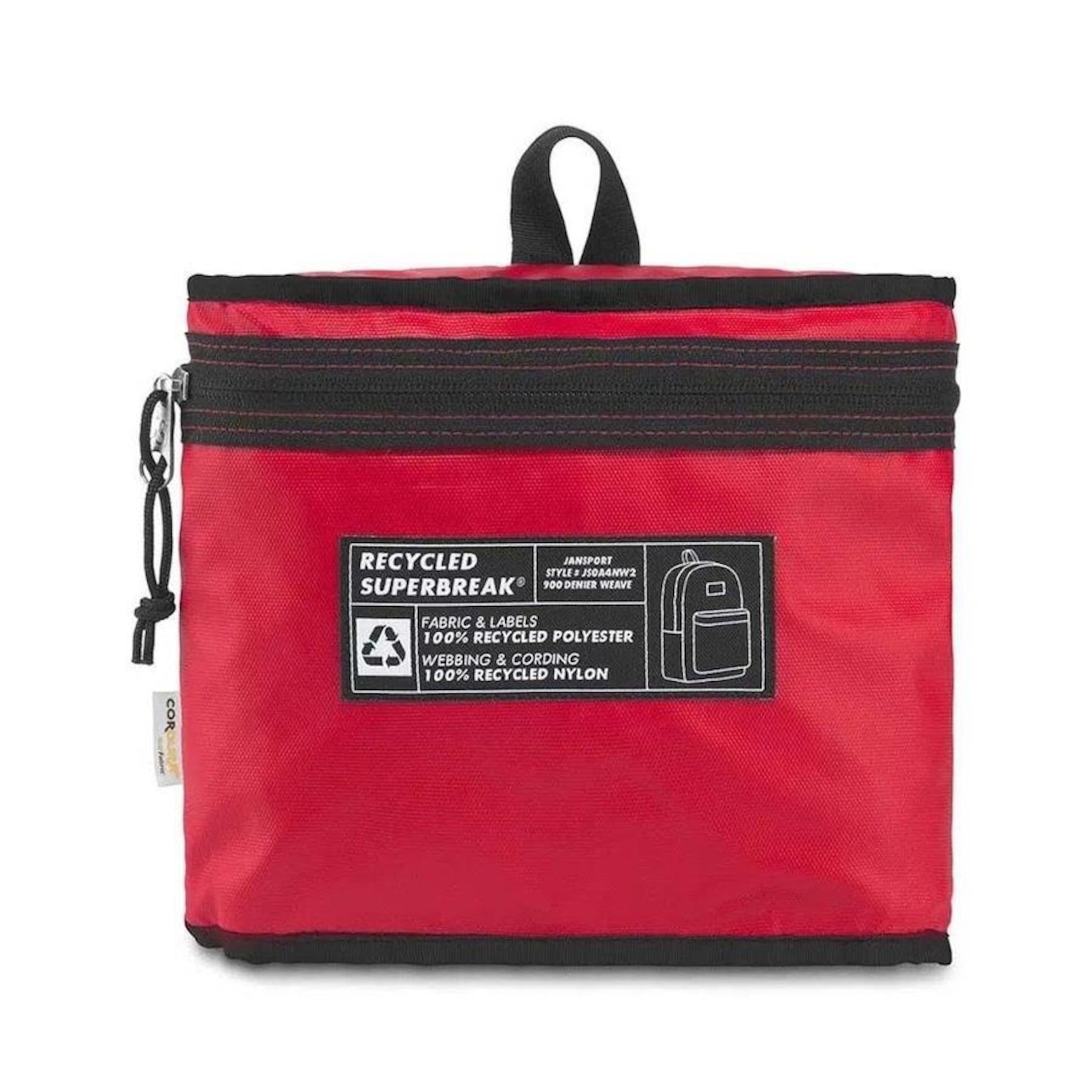 Mochila JanSport Recycled Superbreak Red Tape - 26 Litros - Foto 4