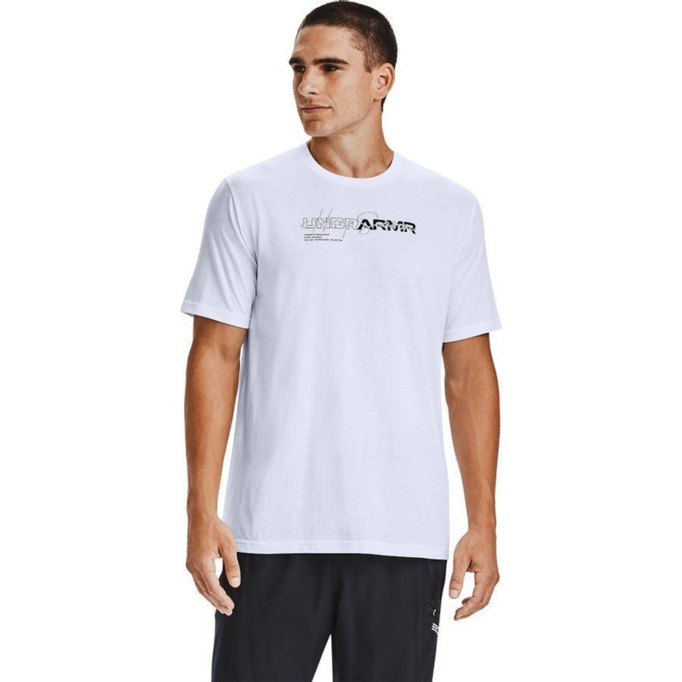 Kit Camisetas Wordmark Under Armour - 2 Unidades - Masculina - Foto 2