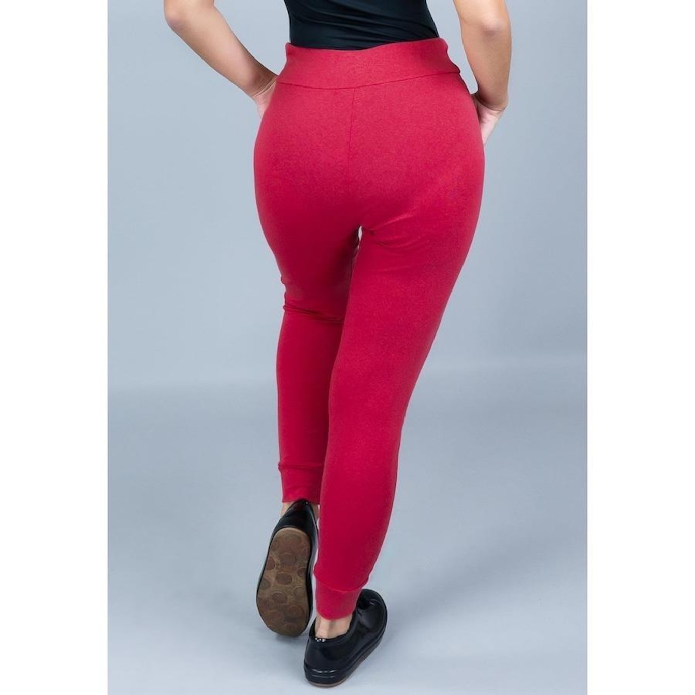 Calça de Moletom MVB Modas Cintura Alta Ribana - Feminina - Foto 3